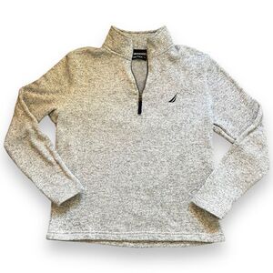 Nautica Men’s 1/4 zip Pullover Sweater Gray Size Medium